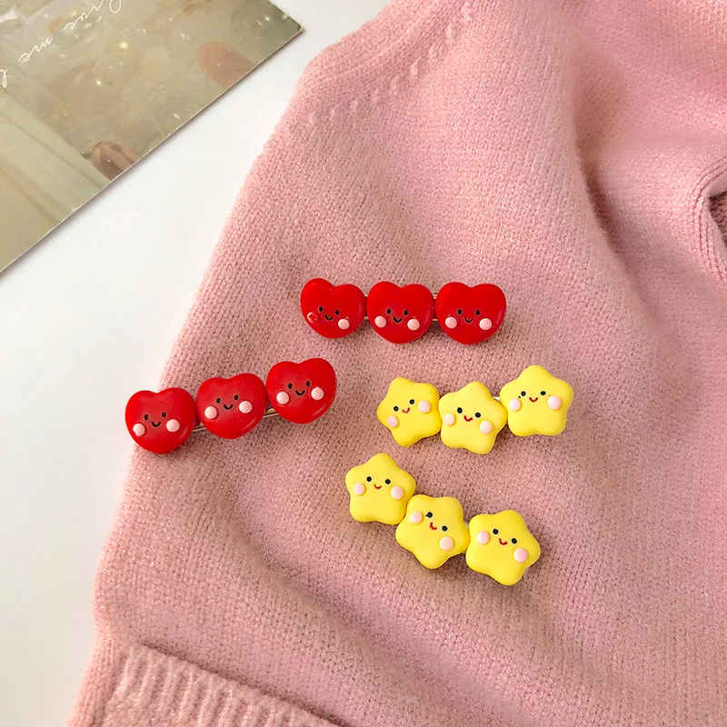 Sweet Hairpins Hair Clips For Girl Hair Wear Red Yellow Barrettes Pins Heart Star Resin Hair Clip Women Accessories Gifts
Sweet Hairpins Hair Clips For Girl Hair Wear Red Yellow Barrettes Pins Heart Star Resin Hair Clip Women Accessories Gifts