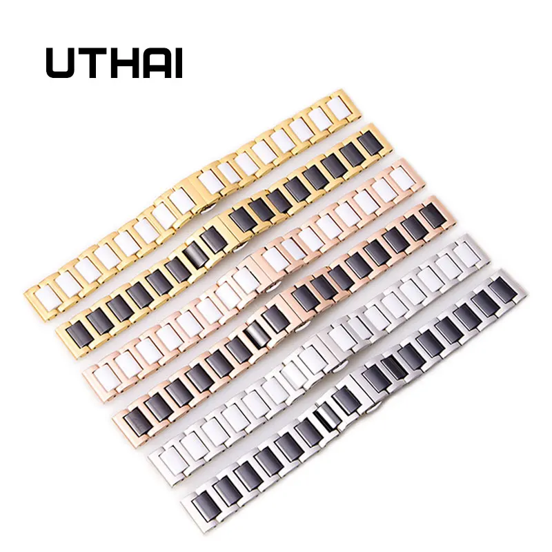 UTHAI C02 керамический 20 мм ремешок для часов 306L сталь 22 высокого качества ремешки