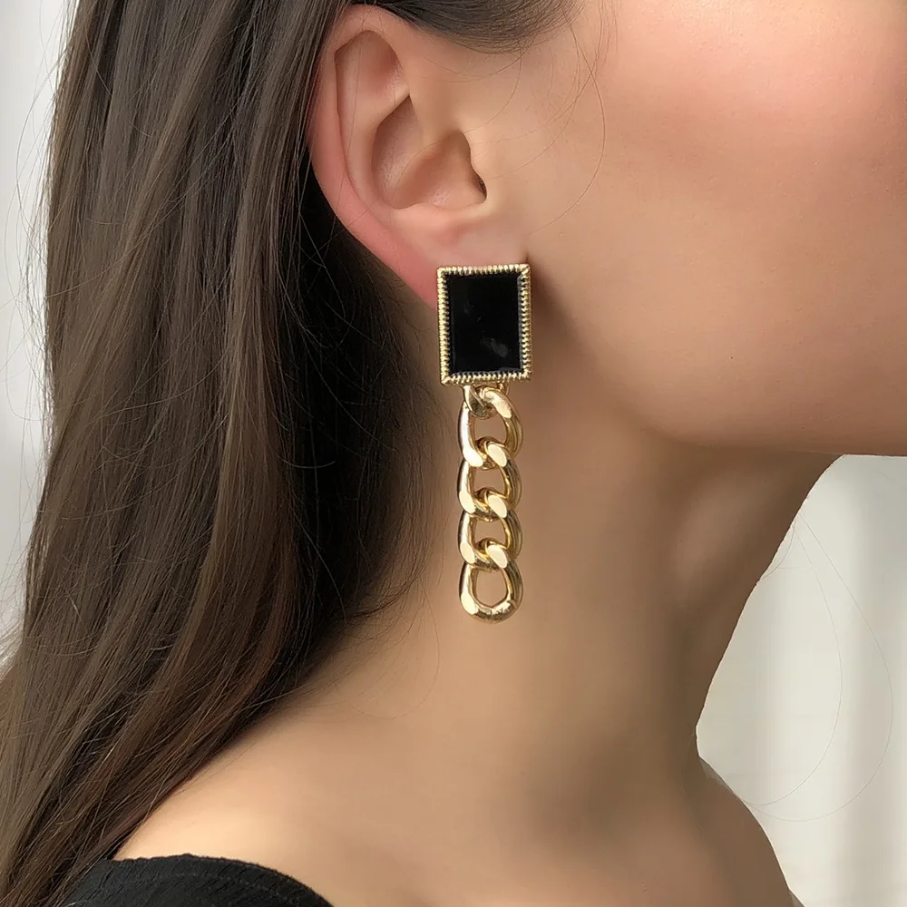 IngeSigh.Z Geometric Square Love Heart Drop Dangle Earring Vintage Chunky Metal Chain Hanging Earrings for Women Wedding Jewelry
IngeSigh.Z Geometric Square Love Heart Drop Dangle Earring Vintage Chunky Metal Chain Hanging Earrings for Women Wedding Jewelry