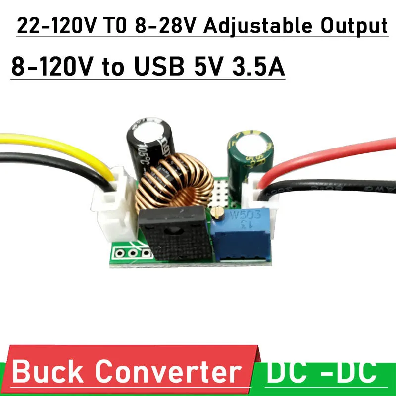 DC-DC Buck Converter 8V-120V 96V 84V 72V 60V 48V 36V to 5V 9V 12v 15V 19V 24V Voltage Regulated USB Power Charging CAR Battery
DC-DC Buck Converter 8V-120V 96V 84V 72V 60V 48V 36V to 5V 9V 12v 15V 19V 24V Voltage Regulated USB Power Charging CAR Battery