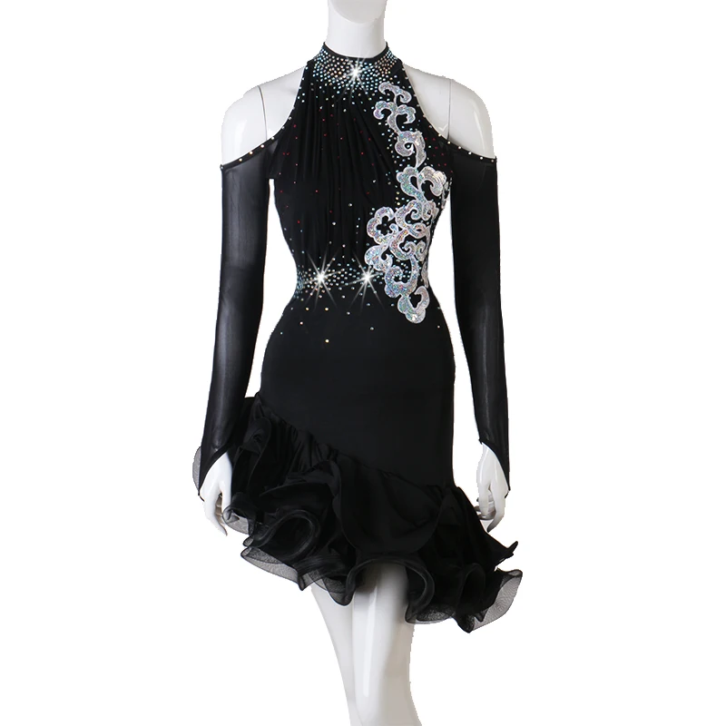 Long Sleeve Latin Competition Dance Skirt Women 2021 New Black Standard Latin Dancing Dress Adult Rumba Samba Latin Dance Dress
Long Sleeve Latin Competition Dance Skirt Women 2021 New Black Standard Latin Dancing Dress Adult Rumba Samba Latin Dance Dress