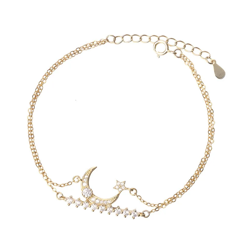 Moon Design 925 Sterling Silver Gold Chain Zircon Layered Bracelets For Women Couple Joyas De Plata 925 Moda Mujer 2021 Jewelry
Moon Design 925 Sterling Silver Gold Chain Zircon Layered Bracelets For Women Couple Joyas De Plata 925 Moda Mujer 2021 Jewelry
