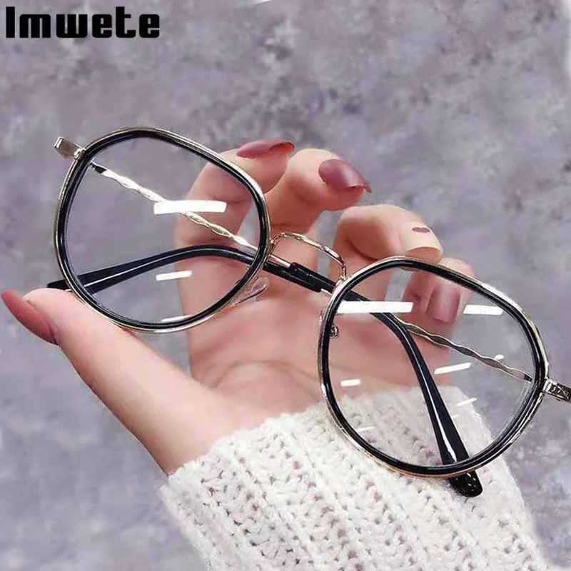 Imwete Metal Frame Women Myopia Glasses New Anti-Blue Eyeglasses Computer Mobile Phone Eye Protection Eyewear -1.0 1.5 2.0 2.5
Imwete Metal Frame Women Myopia Glasses New Anti-Blue Eyeglasses Computer Mobile Phone Eye Protection Eyewear -1.0 1.5 2.0 2.5