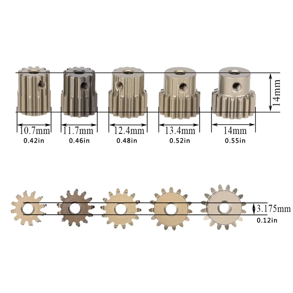 Model Accessories 32dp 3.175mm 12t-16t Car Model Motor Gear Set Aluminum Metal Gear For 1 / 10 Rc Truck
Model Accessories 32dp 3.175mm 12t-16t Car Model Motor Gear Set Aluminum Metal Gear For 1 / 10 Rc Truck