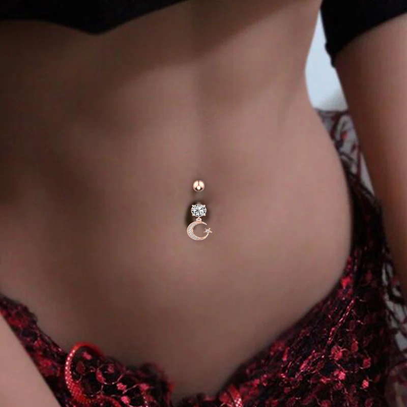 Bikini Belly Button Rings Rainbow Moon Star CZ Navel Piercing Ring Body Jewelry
Bikini Belly Button Rings Rainbow Moon Star CZ Navel Piercing Ring Body Jewelry