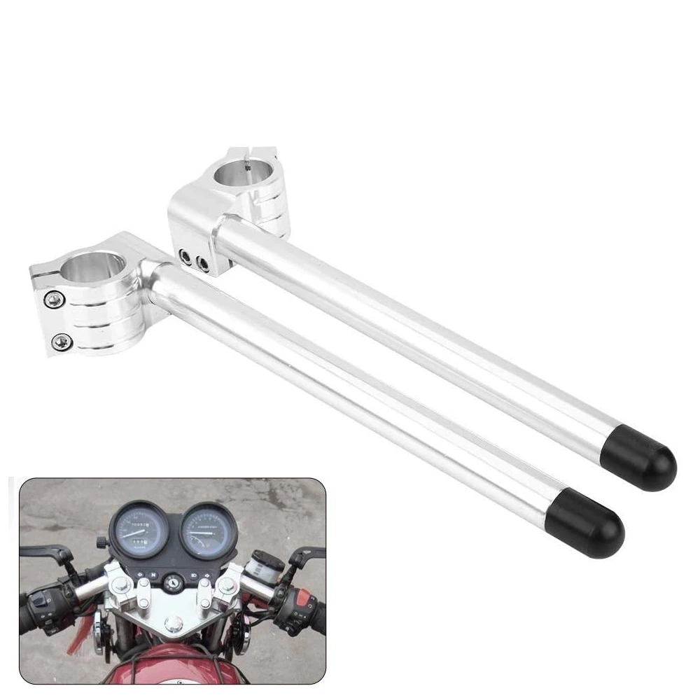 CNC Aluminum Motorcycle Handlebar Clip-Ons Fork Tube Riser Handle Bar Clip ons Chrome for Universal 7/8" 22mm Motorbike
CNC Aluminum Motorcycle Handlebar Clip-Ons Fork Tube Riser Handle Bar Clip ons Chrome for Universal 7/8" 22mm Motorbike