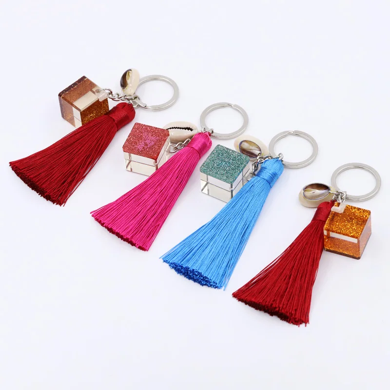 Multicolor Tassel Pendant Key Chain Colorful Cube Resin Shell Accessories Female Bag Hanging Keychain Wholesale
Multicolor Tassel Pendant Key Chain Colorful Cube Resin Shell Accessories Female Bag Hanging Keychain Wholesale