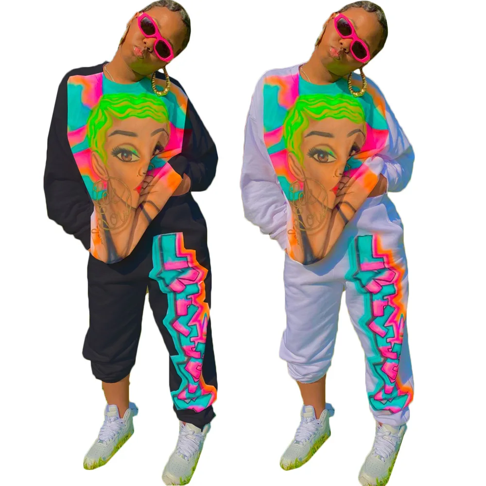 2021 autumn and winter women's positioning printing casual sports suit two-piece suit
2021 autumn and winter women's positioning printing casual sports suit two-piece suit