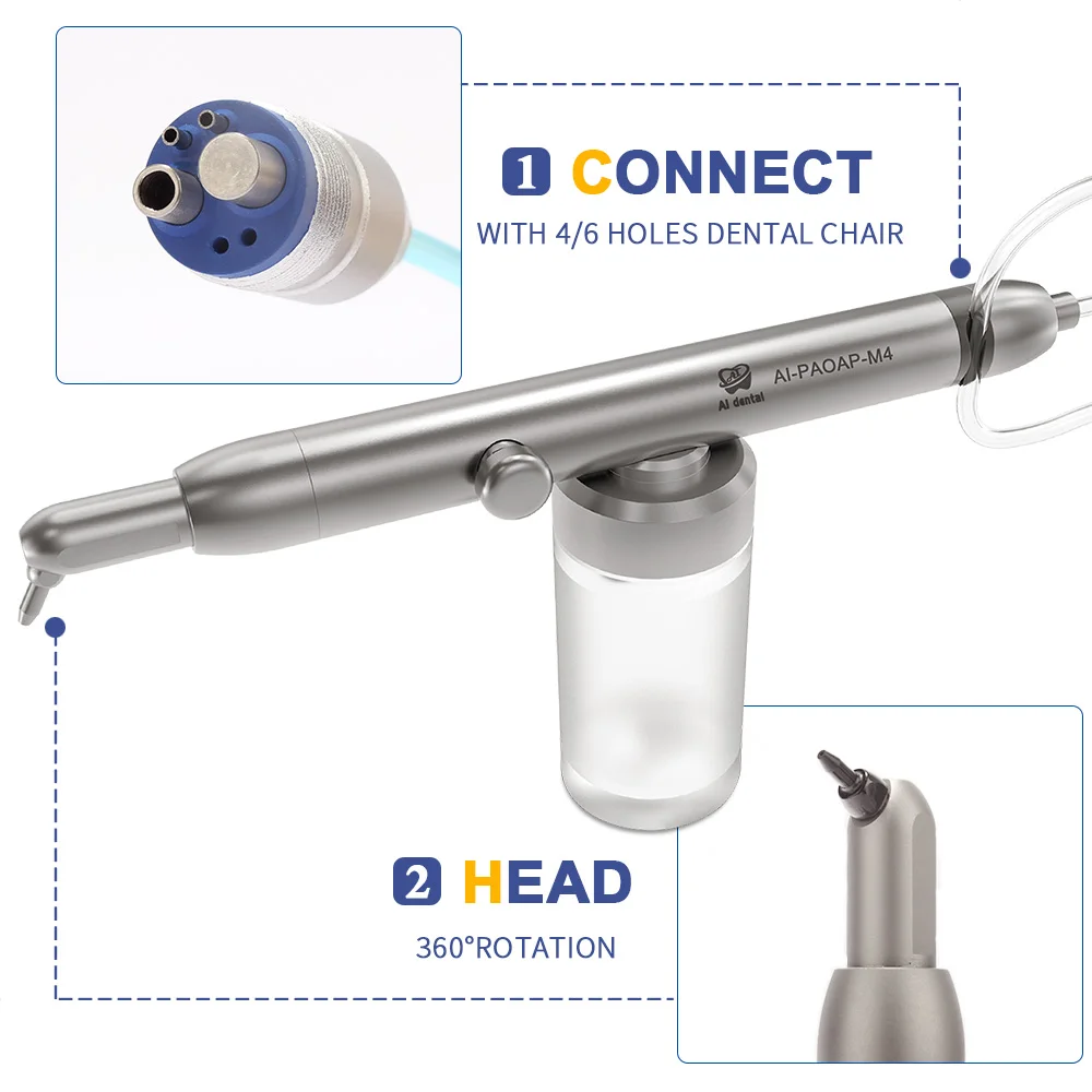 AI-PAOAP-M4 Dental Polisher Handpiece EXtraoral Air Polishing System 4 Hole Connect Dental Chair Tooth Cleaning Tools Instrument
AI-PAOAP-M4 Dental Polisher Handpiece EXtraoral Air Polishing System 4 Hole Connect Dental Chair Tooth Cleaning Tools Instrument