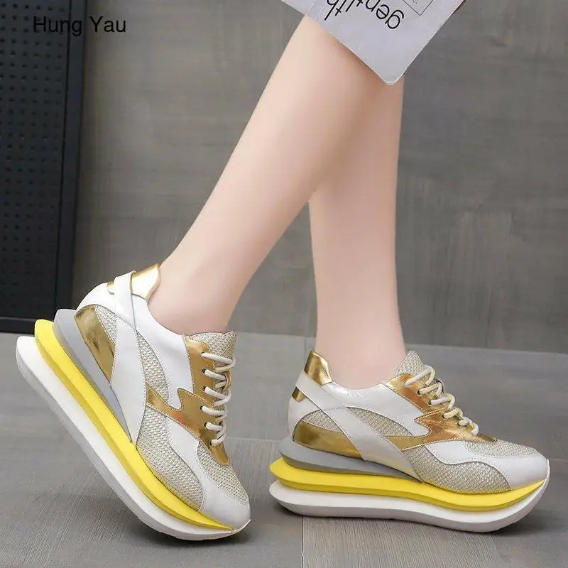 Women's Vulcanized Shoes Lace Up Ladies Platform Casual Comfort Daddy Shoes Women Chunky Sneakers Spring Female Footwear Size 39
Women's Vulcanized Shoes Lace Up Ladies Platform Casual Comfort Daddy Shoes Women Chunky Sneakers Spring Female Footwear Size 39