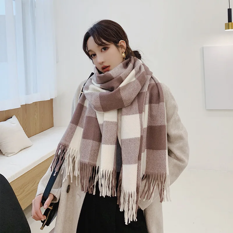 Plaid Artificial Cashmere Wrap Pashmina Soft Lady Shawls Echarpes Tassels Mujer Bufanda Cape Autumn Spring Winter Warm Scarf
Plaid Artificial Cashmere Wrap Pashmina Soft Lady Shawls Echarpes Tassels Mujer Bufanda Cape Autumn Spring Winter Warm Scarf