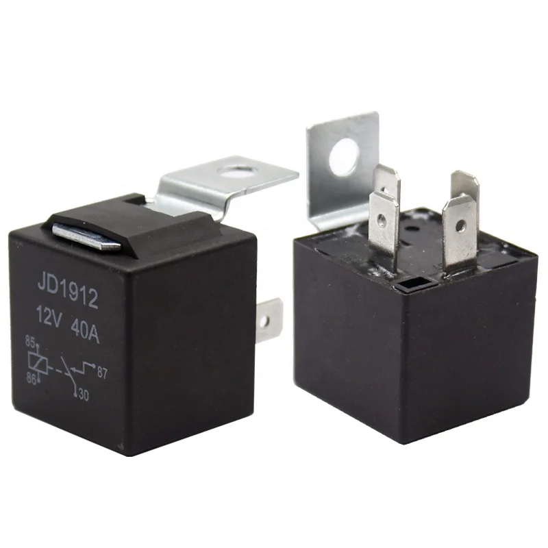 12V 24V Waterproof Automotive Car Relay 4pin 40A with Black Red Copper Terminal Auto | Строительство и ремонт