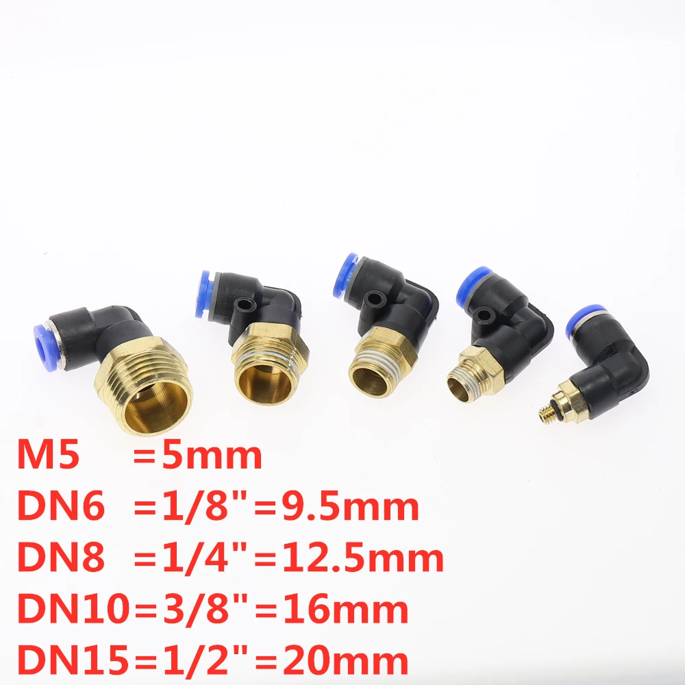 Air Pneumatic Pipe Connector 10mm 8mm 6mm 12mm OD Hose Tube 1/8" 1/4" 3/8" 1/2" BSPT Male Thread L Shape Gas Quick Joint Fitting
Air Pneumatic Pipe Connector 10mm 8mm 6mm 12mm OD Hose Tube 1/8" 1/4" 3/8" 1/2" BSPT Male Thread L Shape Gas Quick Joint Fitting