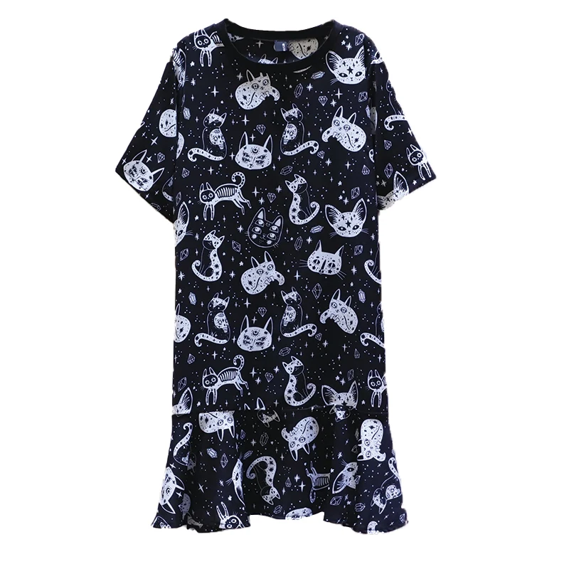IEQJ New Women's Dress Round Neck A-line Printing Cartoon Short Sleeve Temperament Loose Fit Fashion Tide Summer 2021 3Q015
IEQJ New Women's Dress Round Neck A-line Printing Cartoon Short Sleeve Temperament Loose Fit Fashion Tide Summer 2021 3Q015