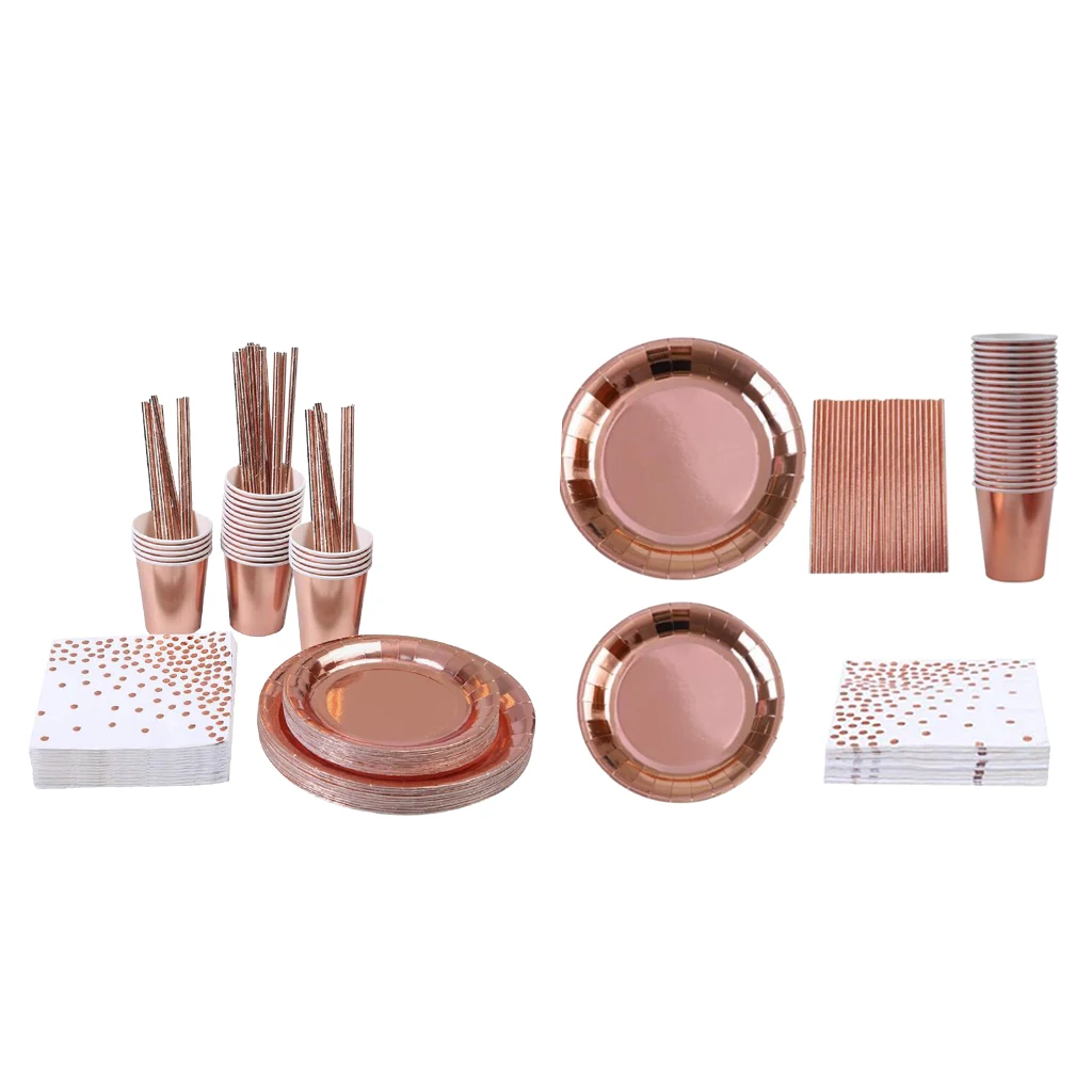 125/146Pcs Disposable Foil Paper Plates Straws Cups Set Party Tableware Weddings
125/146Pcs Disposable Foil Paper Plates Straws Cups Set Party Tableware Weddings