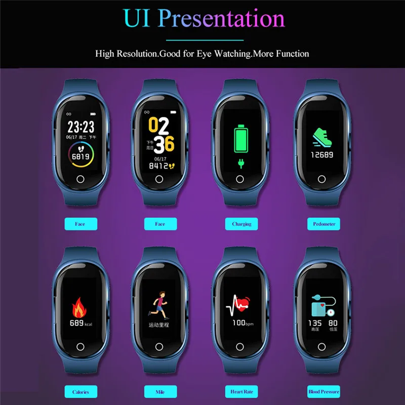 M1 Pro Smart Wristband Watch 2 in 1 With Bluetooth Call Earphone Handsfree Earbuds Fitness Tracker For IOS Android
M1 Pro Smart Wristband Watch 2 in 1 With Bluetooth Call Earphone Handsfree Earbuds Fitness Tracker For IOS Android