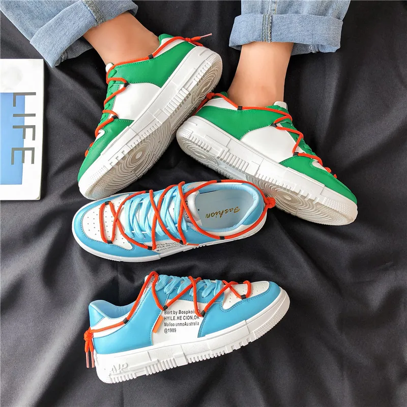 Fashion Sneakers Men Summer Flat Floor Shoes Breathable Artificial PU Trend Casual Men's Shoes zapatillas de hombre 
Fashion Sneakers Men Summer Flat Floor Shoes Breathable Artificial PU Trend Casual Men's Shoes zapatillas de hombre