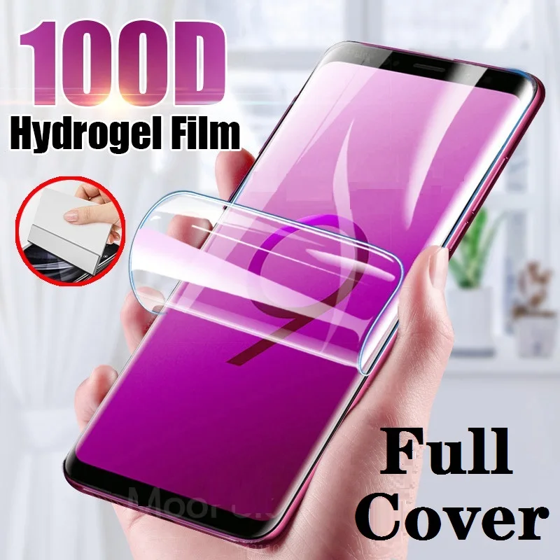 Защита экрана 100D для Samsung Galaxy S10 S9 S8 S20 Plus сверхполное покрытие мягкая пленка Note 10 9