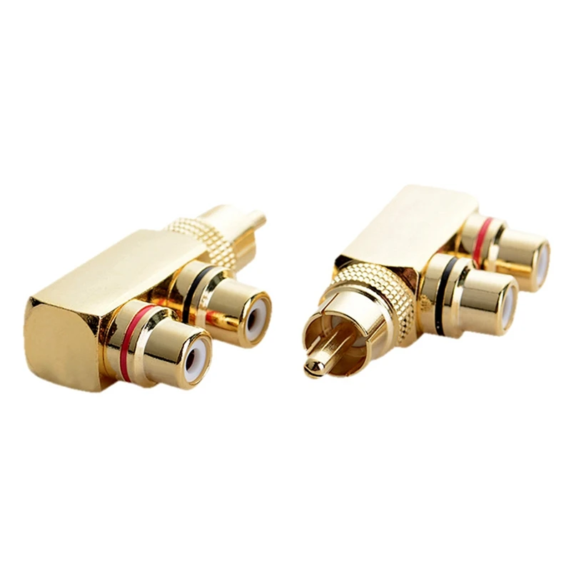 2 PCS RCA Male to 2 Female Lotus Audio and Video AV Adapter Three Way One Point Two Conversion Plug
2 PCS RCA Male to 2 Female Lotus Audio and Video AV Adapter Three Way One Point Two Conversion Plug