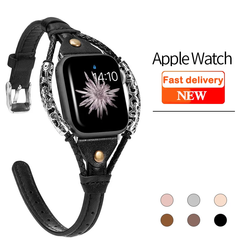 Vintage PU Leather Watch Band Strap for Apple Watch Series 5 4 3 Bead Braided Bracelet Strap for iWatch 44mm 42mm 38mm 40mm New
Vintage PU Leather Watch Band Strap for Apple Watch Series 5 4 3 Bead Braided Bracelet Strap for iWatch 44mm 42mm 38mm 40mm New