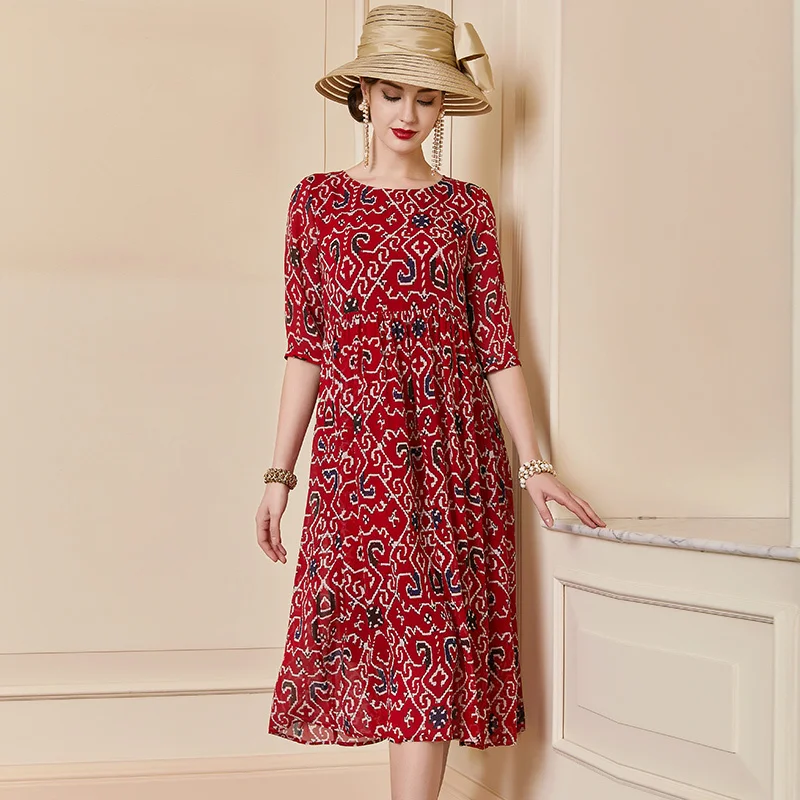 SHZQ Red Silk Dress 2021 Summer New Mulberry Silk Skirt Large Long A-line Skirt
SHZQ Red Silk Dress 2021 Summer New Mulberry Silk Skirt Large Long A-line Skirt