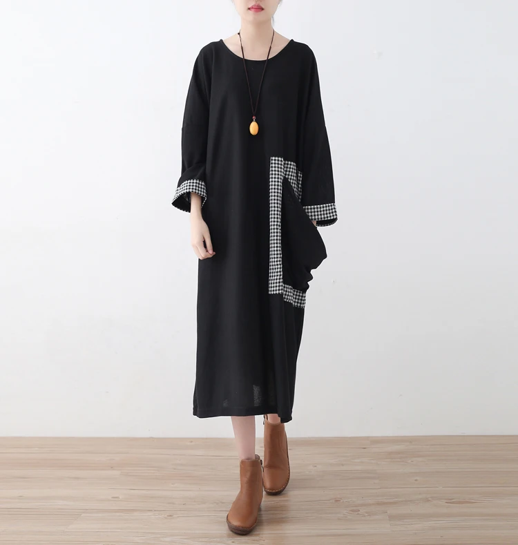 Original design of spring 2021 new brand on the market 100% cotton, loose large size midlength dress.
Original design of spring 2021 new brand on the market 100% cotton, loose large size midlength dress.