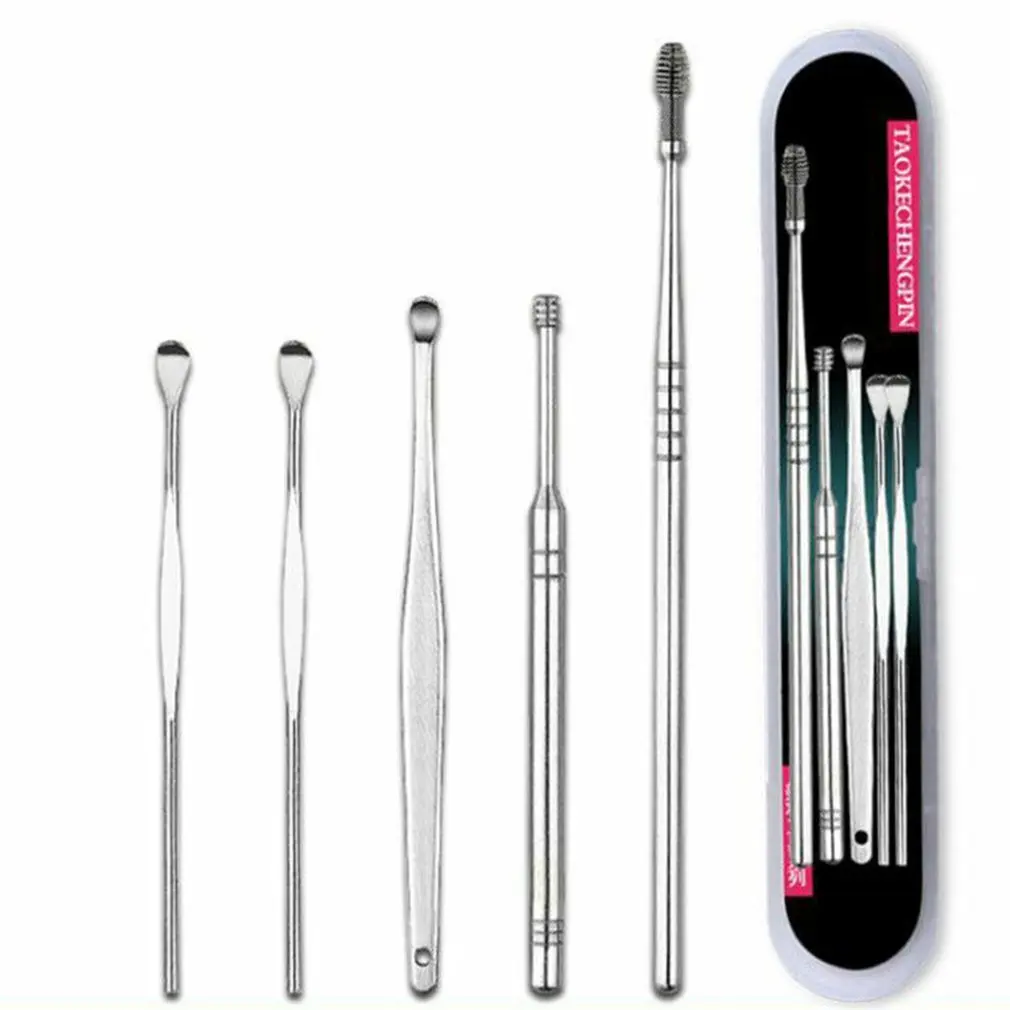 Ear Spoon Set Stainless Steel Double-head Spiral Digging Spoon Convenient Size Small Portable Ear Spoons Ear Care
Ear Spoon Set Stainless Steel Double-head Spiral Digging Spoon Convenient Size Small Portable Ear Spoons Ear Care