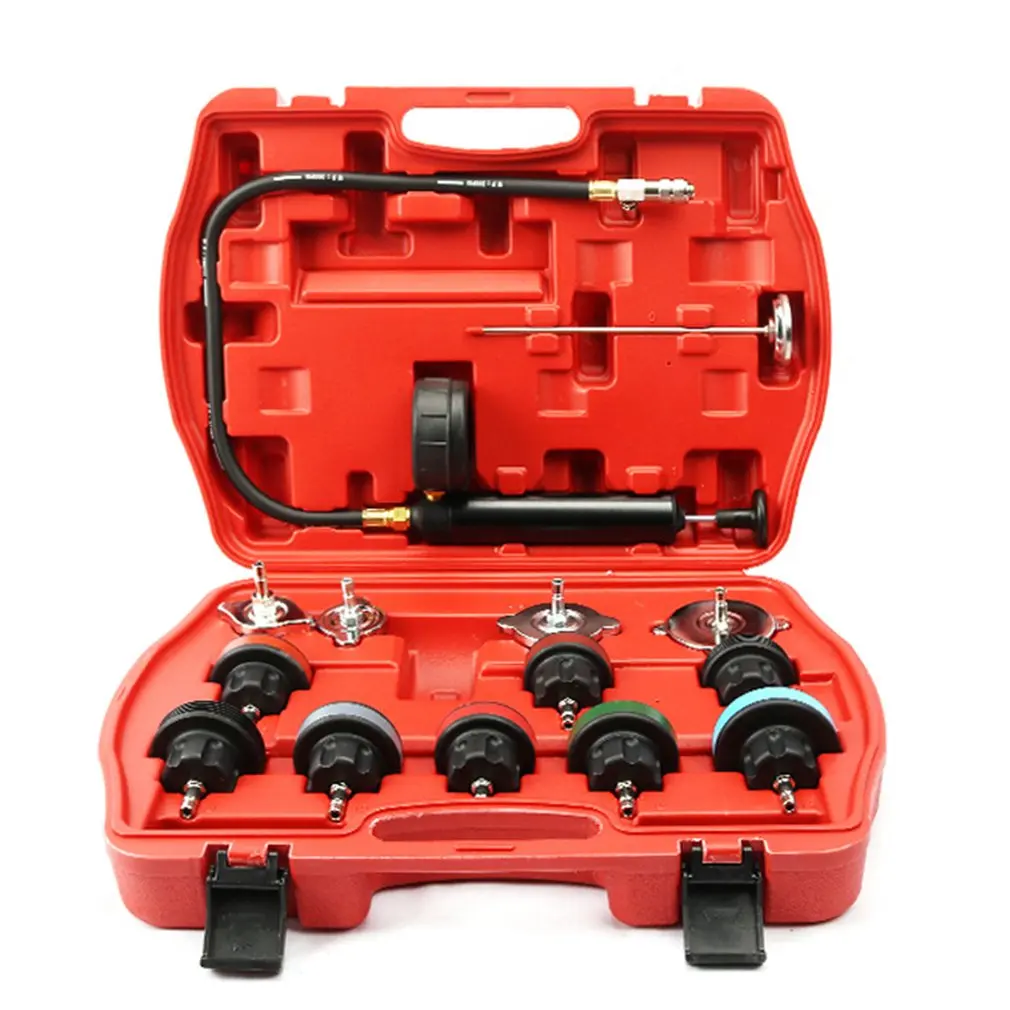 14pcs/set Radiator Pressure Compression Tester Car Repair Water Tank Accurate Easy To Use Cooling System Leak Detector
14pcs/set Radiator Pressure Compression Tester Car Repair Water Tank Accurate Easy To Use Cooling System Leak Detector