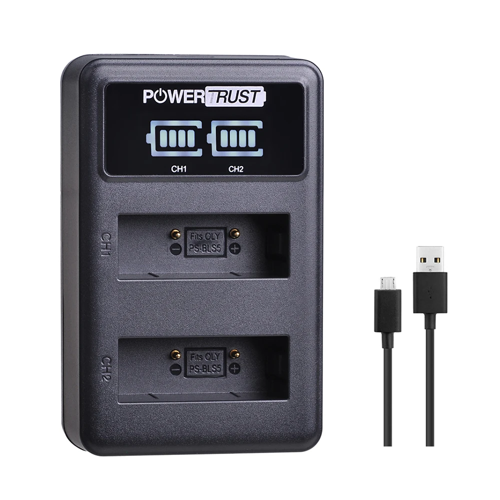 Зарядное устройство BLS5 с двойным аккумулятором светодиодный USB аккумулятор для