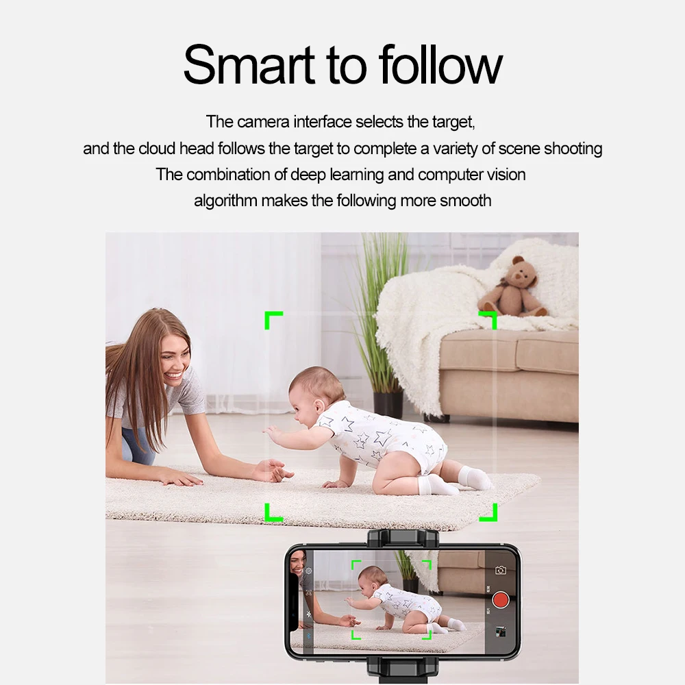 Auto Smart Shooting Selfie Stick Intelligent 360Object Tracking Holder Portable Auto Face Tracking Camera Phone Holder
Auto Smart Shooting Selfie Stick Intelligent 360Object Tracking Holder Portable Auto Face Tracking Camera Phone Holder