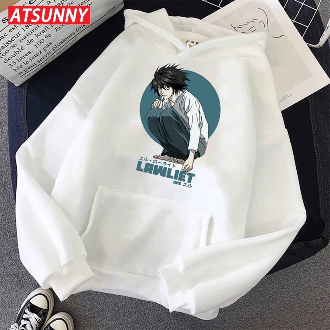 ATSUNNY Death Note LLawliet Hoodie Harajuku Sweatershirt Anime Sweatershirt Hoodie Autumn Pullover Tops 
ATSUNNY Death Note LLawliet Hoodie Harajuku Sweatershirt Anime Sweatershirt Hoodie Autumn Pullover Tops