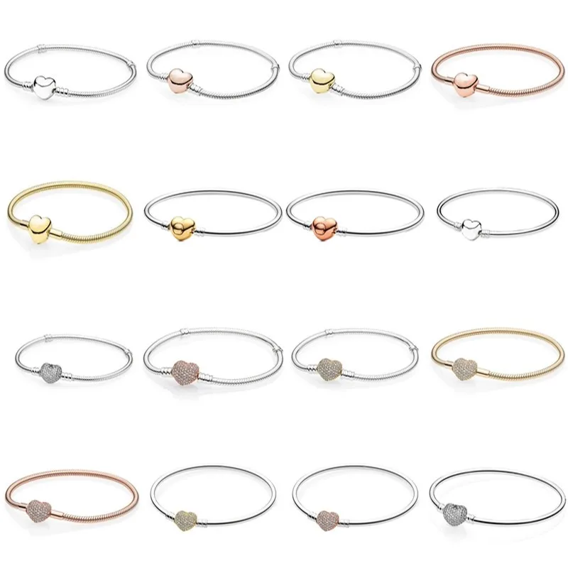 Authentic 925 Sterling Silver Rose Pave Wishful Heart Clasp Snake Chain Bracelet Bangle Fit Women Bead Charm Diy Fashion Jewelry
Authentic 925 Sterling Silver Rose Pave Wishful Heart Clasp Snake Chain Bracelet Bangle Fit Women Bead Charm Diy Fashion Jewelry