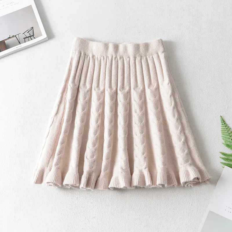 Spring Women Sweater Skirt Student Pleated Skirts Women Cute Sweet Girls Female Knit Harajuku Skirt
Spring Women Sweater Skirt Student Pleated Skirts Women Cute Sweet Girls Female Knit Harajuku Skirt