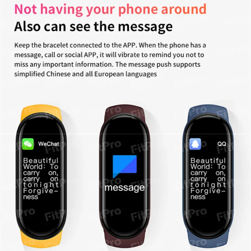 M6 Bluetooth Smart Band IP67 Waterproof Wristbands Sport Accessories Fitness Tracker Bracelet Heart Rate Blood Sport Smart Band
M6 Bluetooth Smart Band IP67 Waterproof Wristbands Sport Accessories Fitness Tracker Bracelet Heart Rate Blood Sport Smart Band