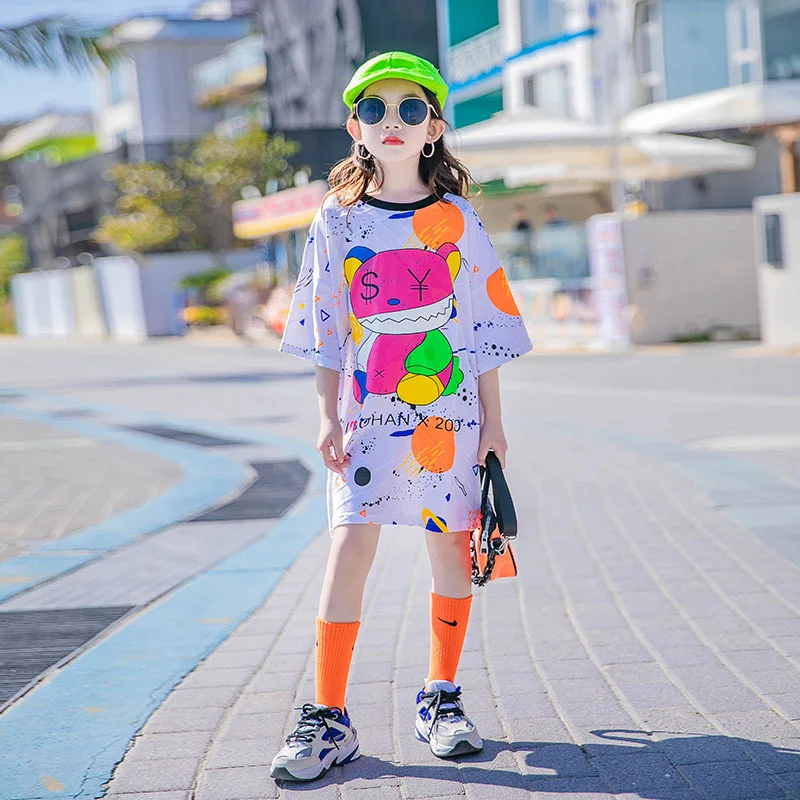 Girls Casual Color Bear Long T-shirt Skirt 2021 Children's New Product Western Style Fashionable Dress Kids Clothes GD73
Girls Casual Color Bear Long T-shirt Skirt 2021 Children's New Product Western Style Fashionable Dress Kids Clothes GD73