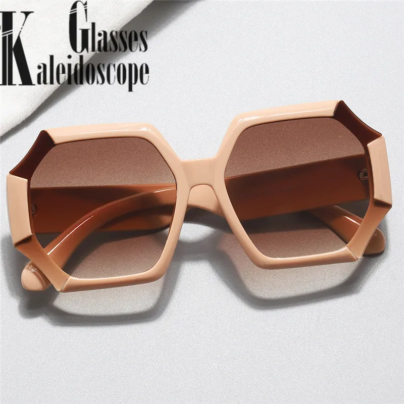 2022 New Fashion Sunglasses for Women Polygon Oversized Sun Glasses Men Personality Traveling Goggles Popular Big Frame Style | Аксессуары
