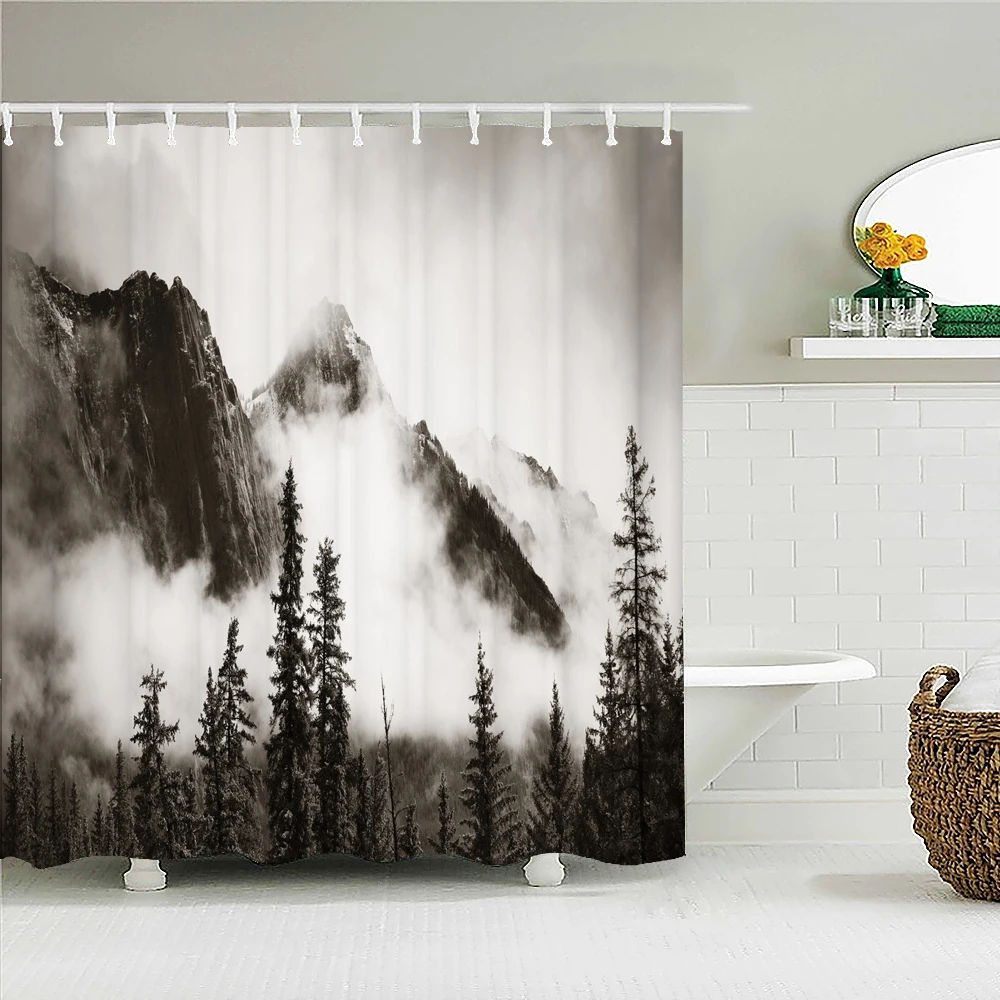 Nature Mist Forest landscape Shower Curtain 3D Printing Waterproof Fabric Bathroom Curtains Bath Screen with 12 Hooks
Nature Mist Forest landscape Shower Curtain 3D Printing Waterproof Fabric Bathroom Curtains Bath Screen with 12 Hooks