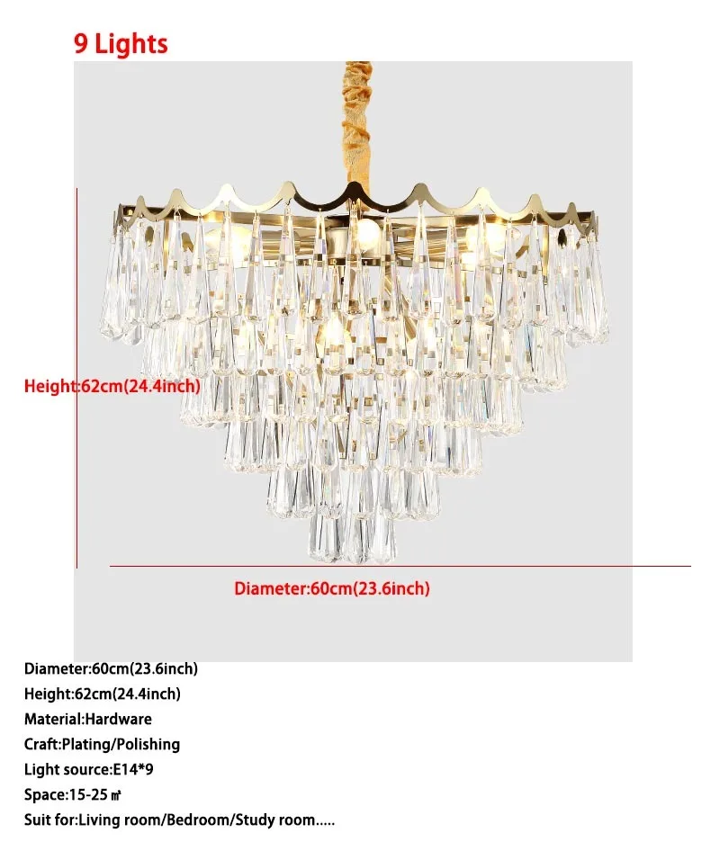 Postmodern Nordic Luxury Water Drop K9 Crystal Glass Lampshade LED Chandelier Light 9/15 Lights Light Fixture Kit Decor Lamps
Postmodern Nordic Luxury Water Drop K9 Crystal Glass Lampshade LED Chandelier Light 9/15 Lights Light Fixture Kit Decor Lamps