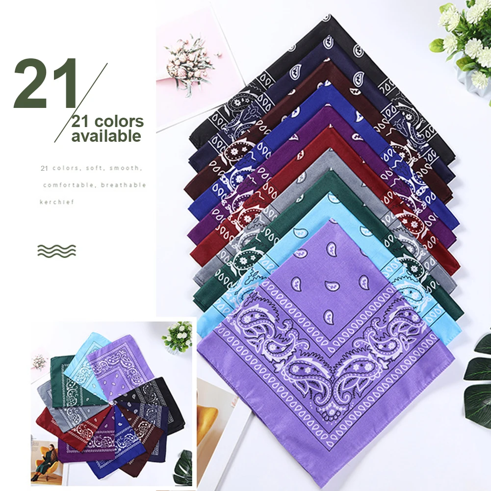 Fashion Hip Hop Men Women Bandana Sports Headwear Paisley Bandana Wrist Hairwrap Double Sided Head Wrap Scarf Headwear 54*54CM
Fashion Hip Hop Men Women Bandana Sports Headwear Paisley Bandana Wrist Hairwrap Double Sided Head Wrap Scarf Headwear 54*54CM