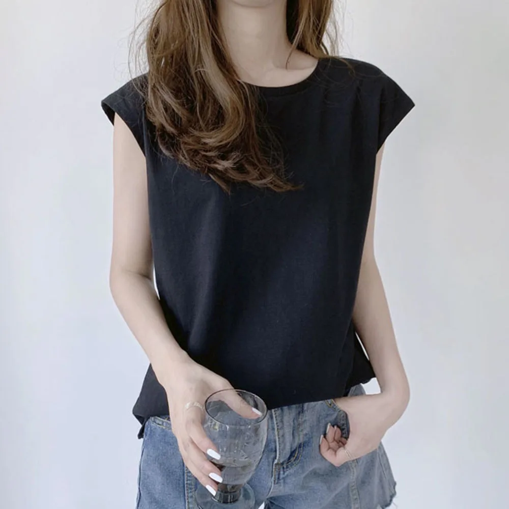 2021 Summer Women's New Design Sense Niche Trendy Shoulder Pad Profile Vest T-shirt Solid Color Wild Solid Loose Slim Top
2021 Summer Women's New Design Sense Niche Trendy Shoulder Pad Profile Vest T-shirt Solid Color Wild Solid Loose Slim Top
