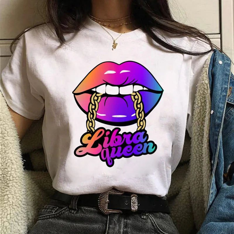 Constellation Queen Lip Print Women T Shirt Short Sleeve O Neck Loose Women Tshirt Ladies Fashion Tee Shirt Tops Camisetas Mujer
Constellation Queen Lip Print Women T Shirt Short Sleeve O Neck Loose Women Tshirt Ladies Fashion Tee Shirt Tops Camisetas Mujer