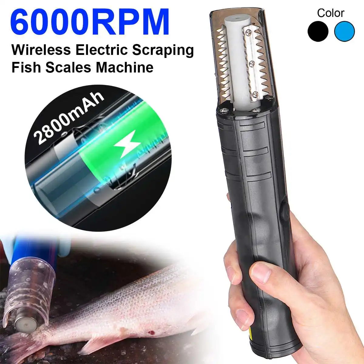 6000RPM Charging Portable Electric Fish Scaler Fishing Scalers Cleaning Fish Remover Cleaner Descaler Scraper Seafood Tools
6000RPM Charging Portable Electric Fish Scaler Fishing Scalers Cleaning Fish Remover Cleaner Descaler Scraper Seafood Tools