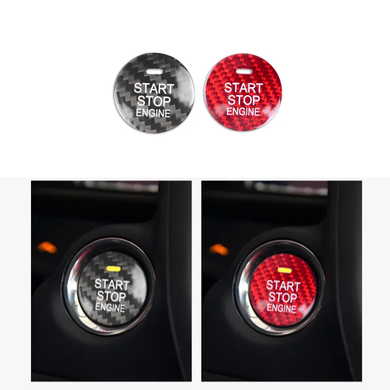 

Car Button Sticker For Mazda CX3 CX4 CX5 CX8 Axela MX-5 Atenza Carbon Fiber Car Engine START Button Cover STOP Switch Key Decor