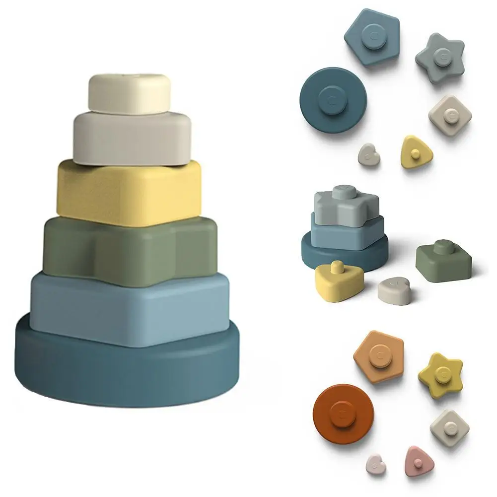 Baby Soft Building Block Silicone Teether Educational Building Blocks 3D Folding Tower Stacking Game Construction Toy Six Floors
Baby Soft Building Block Silicone Teether Educational Building Blocks 3D Folding Tower Stacking Game Construction Toy Six Floors