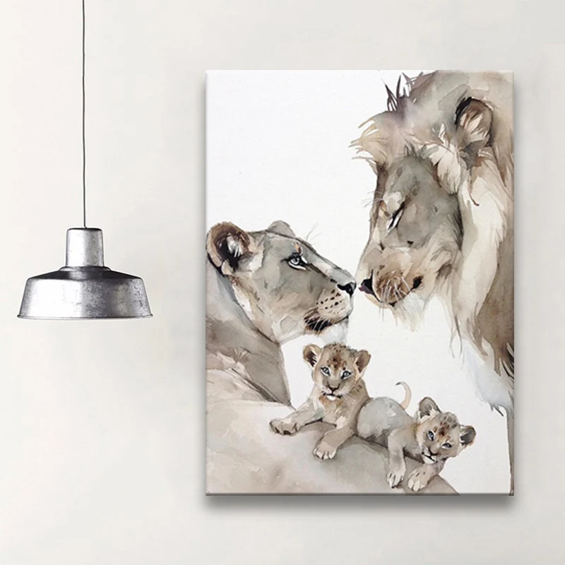 Wall Pictur Canvas Prints Lion Family Poster Canvas Painting Room Decor Abstract Art Poster Decorative Tableau Mural Posters 
Wall Pictur Canvas Prints Lion Family Poster Canvas Painting Room Decor Abstract Art Poster Decorative Tableau Mural Posters