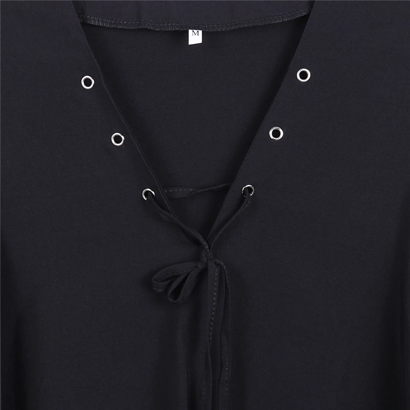 New Fashion Women's Sexy Solid Color Soft Lace Up Bandage V-Neck Long Sleeve Loose Shirts Spring Autumn Casual Shirt Tops
New Fashion Women's Sexy Solid Color Soft Lace Up Bandage V-Neck Long Sleeve Loose Shirts Spring Autumn Casual Shirt Tops