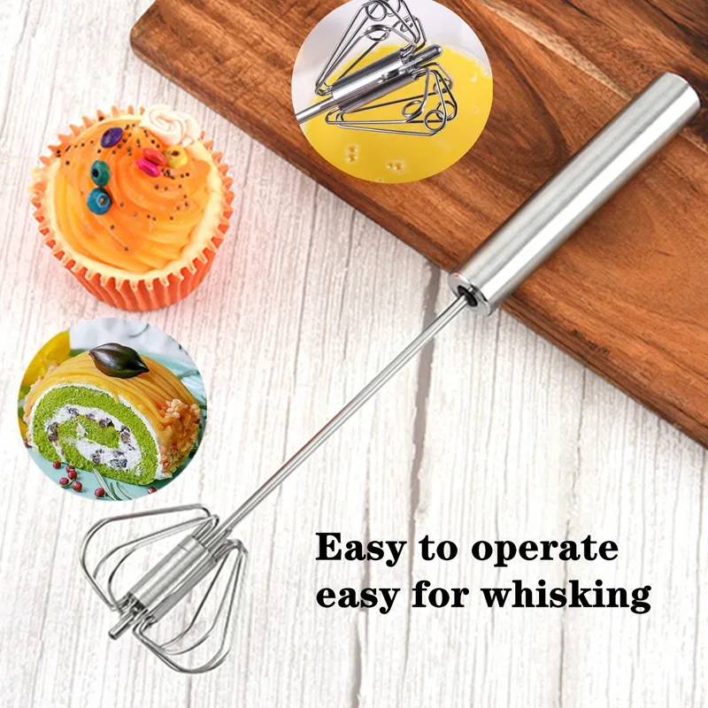 New Arrival 304 Stainless Steel Semi-automatic Egg Beater Hand Mixer Self Turning Egg Stiring Tool Egg Whisk Kitchen Egg Tools
New Arrival 304 Stainless Steel Semi-automatic Egg Beater Hand Mixer Self Turning Egg Stiring Tool Egg Whisk Kitchen Egg Tools