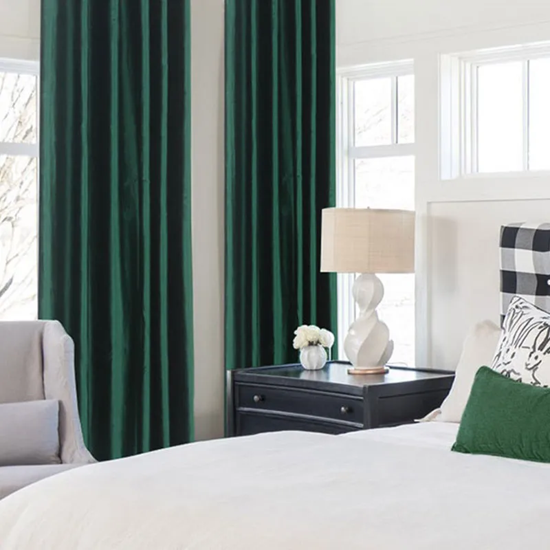 Curtains for Living Room Bedroom Soft-fitting Design of Dark Green Glossy Italian Flannelette Stage Curtain Sofa Curtain
Curtains for Living Room Bedroom Soft-fitting Design of Dark Green Glossy Italian Flannelette Stage Curtain Sofa Curtain