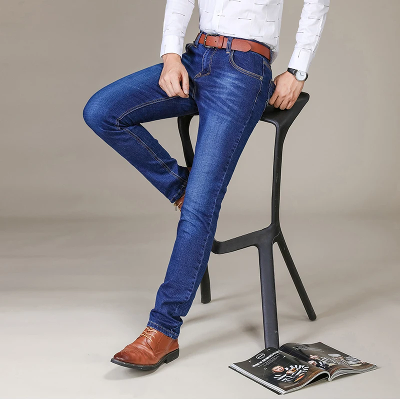 Brother Wang Brand Men's Slim Fit Jeans Fashion Business Classic Style Stretch Jeans Denim Pants Casual Trousers Male Black Blue
Brother Wang Brand Men's Slim Fit Jeans Fashion Business Classic Style Stretch Jeans Denim Pants Casual Trousers Male Black Blue