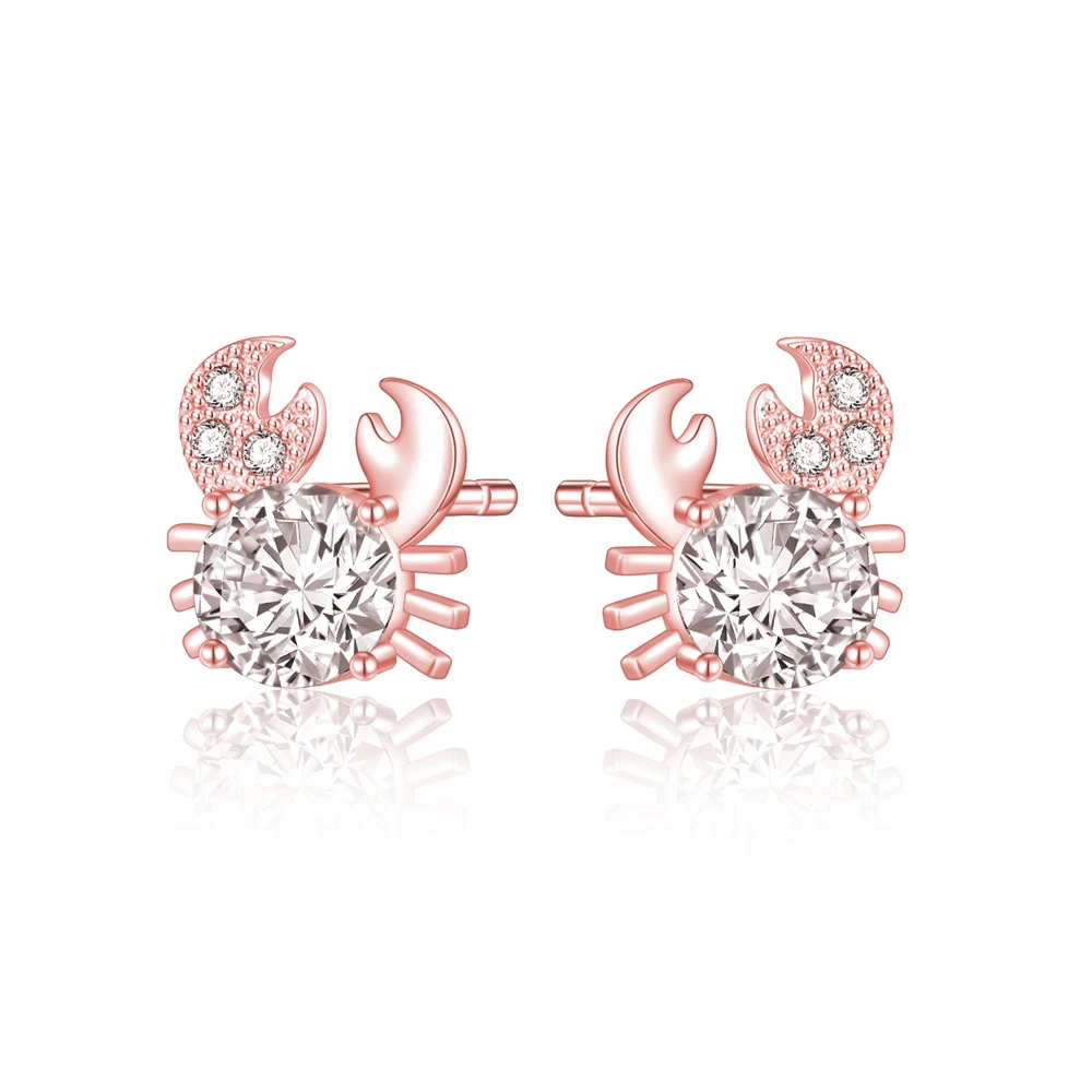 Women Jewelry 925 Sterling Silver Stud Earrings Punk Cute Crab Animal Pendant Design Silver Earrings OL Style Zirconia Inlay
Women Jewelry 925 Sterling Silver Stud Earrings Punk Cute Crab Animal Pendant Design Silver Earrings OL Style Zirconia Inlay